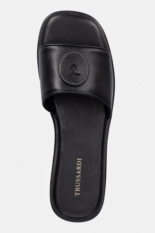 Trussardi σαγιονάρες γυναικείες δερμάτινες μαύρο N077S101038N.33
