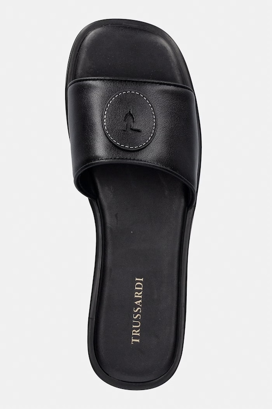 Trussardi σαγιονάρες γυναικείες δερμάτινες μαύρο N077S101038N.33