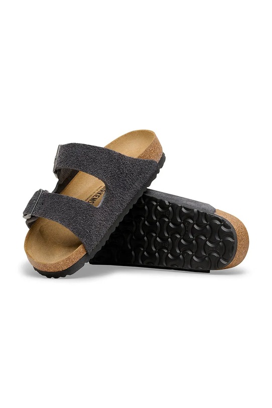 Birkenstock Arizona LEVE klapki damskie zamszowe szary 1031625