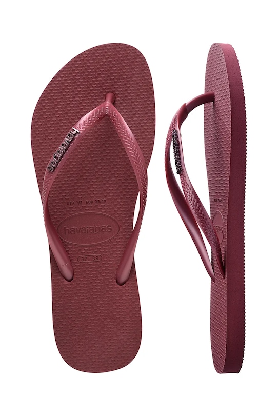Havaianas šľapky dámske SLIM LOGO METALLIC 4119875.9339 burgundské