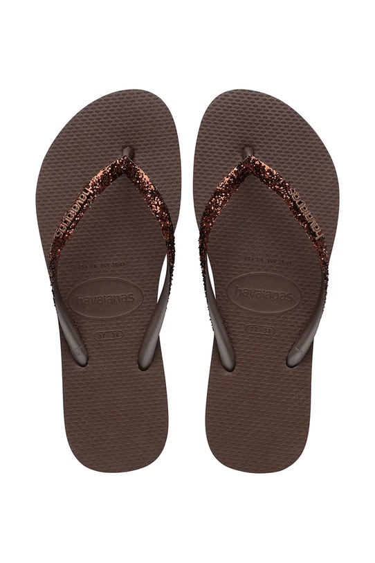 Havaianas japonke ženske SLIM GLITTER II rjava 4146975.0727
