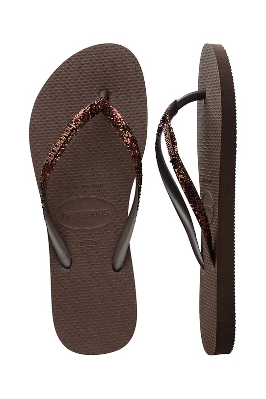 Havaianas japonki damskie SLIM GLITTER II 4146975.0727 brązowy