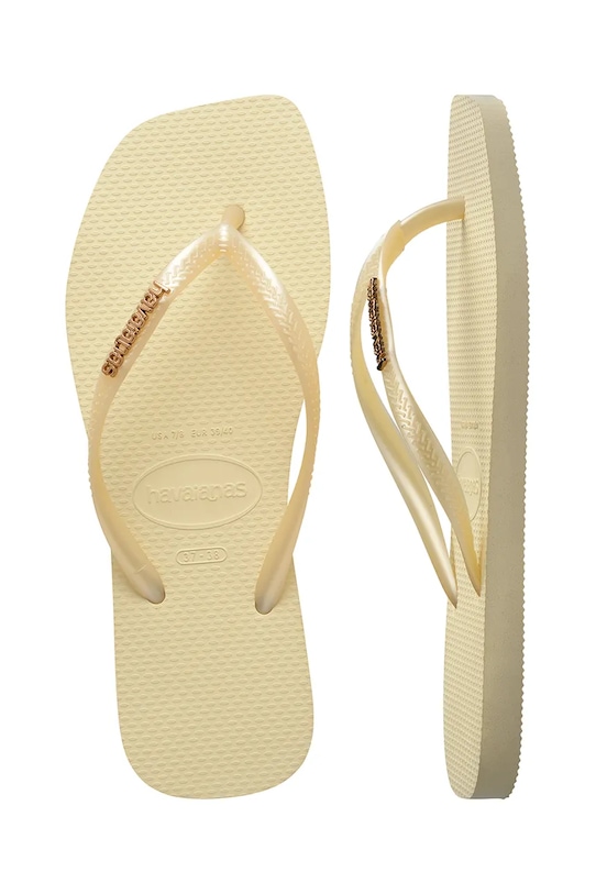 Havaianas šľapky dámske SLIM SQUARE LOGO METALLIC 4148257.9256 žltá