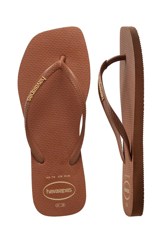 Havaianas japonke ženske SQUARE LOGO POP UP 4148959.1976 rjava