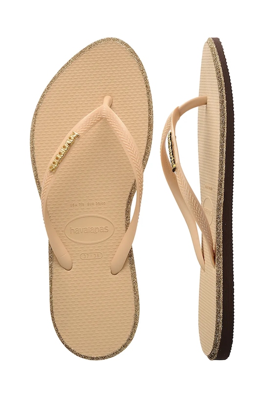 Havaianas japanke za žene SLIM POINT GLITTER 4150157.1859 bež