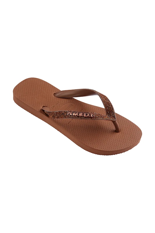 Obuv Havaianas šľapky dámske TOP GLOW 4150163.1976 hnedá