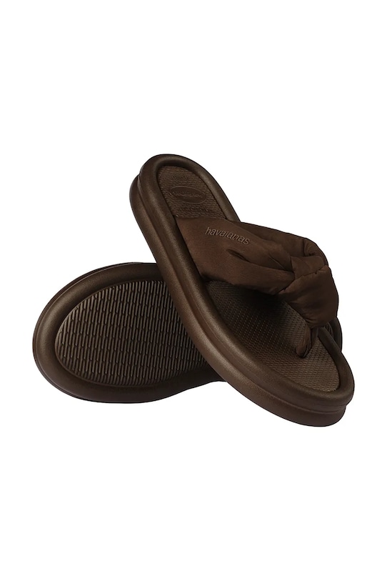 Obuwie Havaianas japonki damskie OVER PUFFED UP 4150281.0727 brązowy