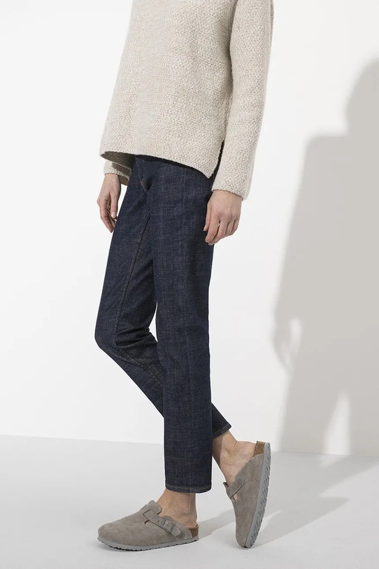 Birkenstock klapki zamszowe Boston SFB LEVE 1020526