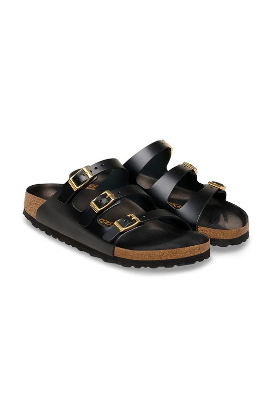 Obuwie Birkenstock Florida FR klapki damskie skórzane 1032029 czarny