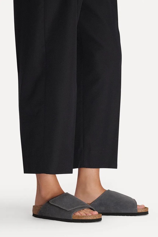 Birkenstock Solana klapki na płaskim obcasie damskie zamszowe 1031597