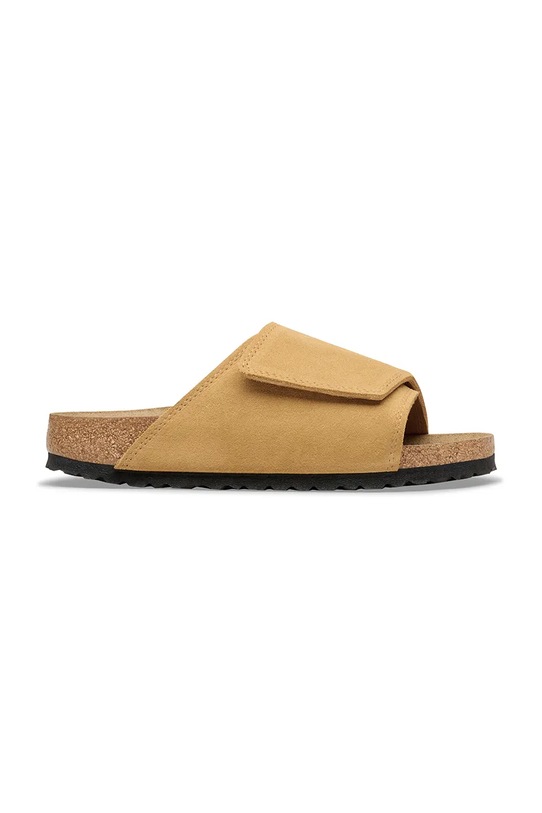 Birkenstock klapki zamszowe Solana płaski brązowy 1031594
