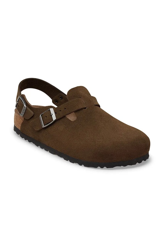 Birkenstock klapki zamszowe Tokio 1032025 brązowy SS26