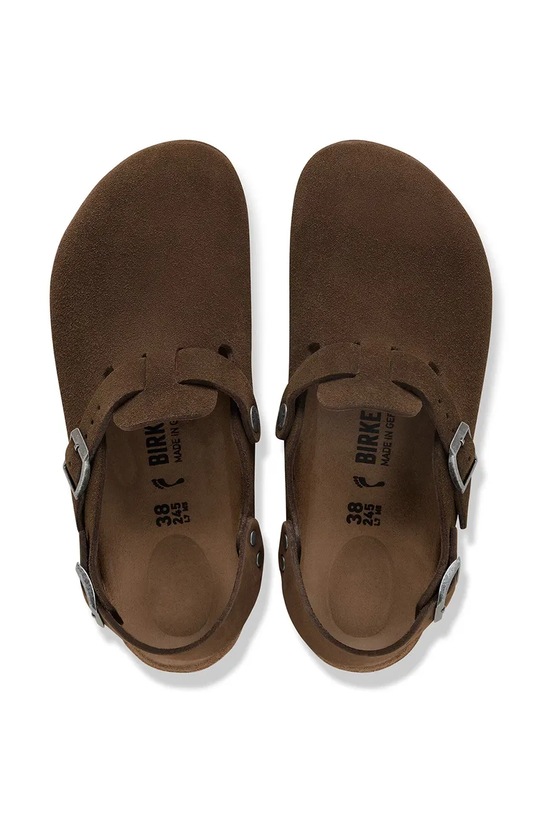 Birkenstock klapki zamszowe Tokio brązowy 1032025
