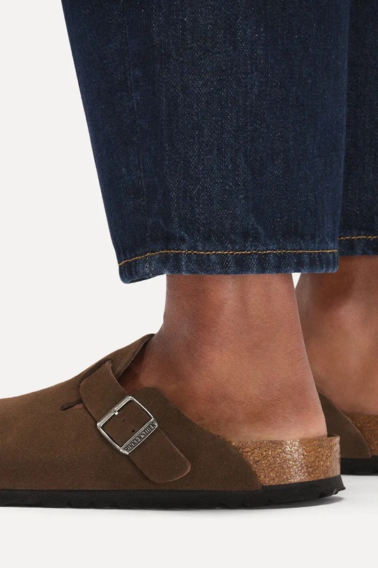 Birkenstock klapki zamszowe Boston SFB LEVE 1031637