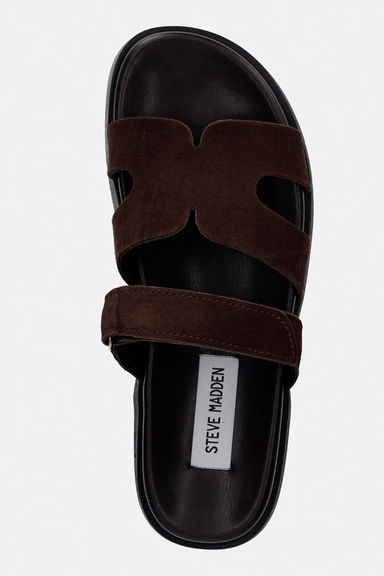 Steve Madden klapki damskie zamszowe Missile-E brązowy 11003504.DBS