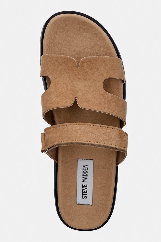 Steve Madden klapki damskie nubukowe Missile-E brązowy 11003504.295