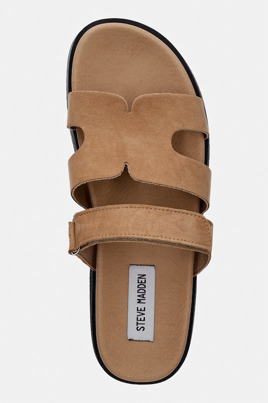 Steve Madden klapki damskie nubukowe Missile-E brązowy 11003504.295