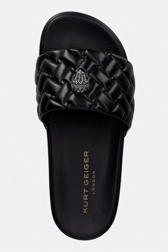 Kurt Geiger London klapki na platformie damskie Meena Eagle Platform czarny 4797800979