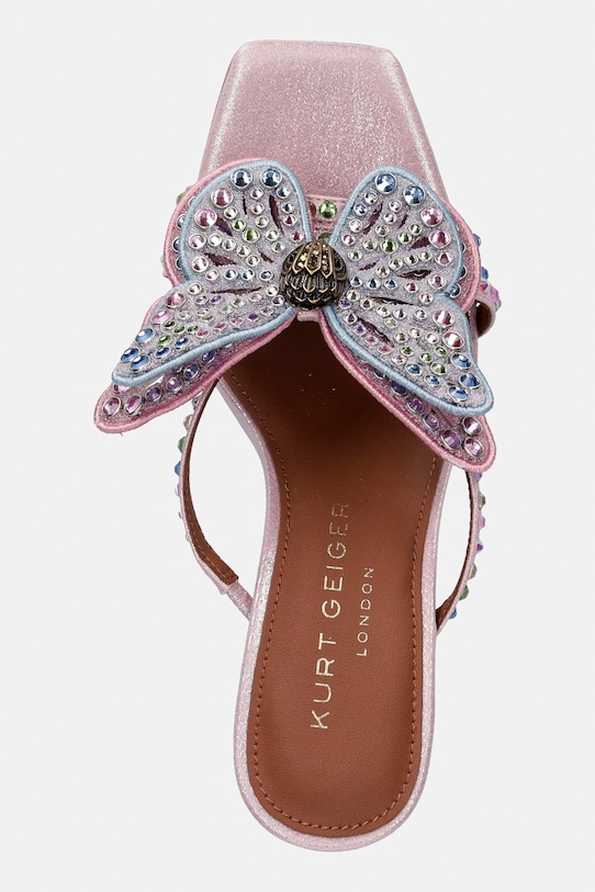 Kurt Geiger London sandały na wysokim obcasie damskie Butterfly Mule Sdl różowy 5610053069