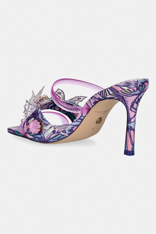 Obuwie Kurt Geiger London klapki na szpilce damskie Butterfly Mule Sandal 5610195069 fioletowy