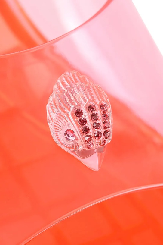 Kurt Geiger London klapki na koturnie damskie Maddison Wedge Mule 5613399979 pomarańczowy