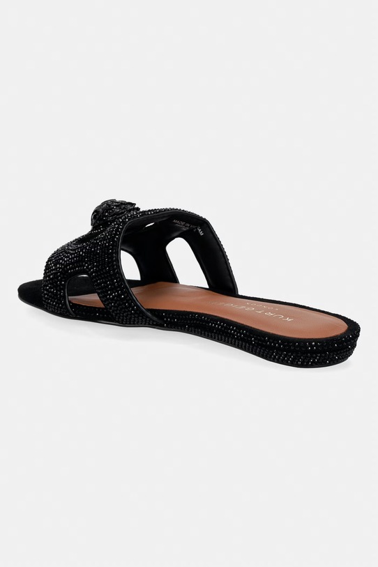 Obuwie Kurt Geiger London klapki na płaskim obcasie damskie Eagle Cut Out Flat Sdl 5611900209 czarny
