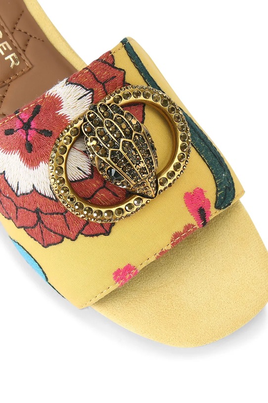 Kurt Geiger London klapki damskie Chelsea Flat Sandal żółty 3416293689