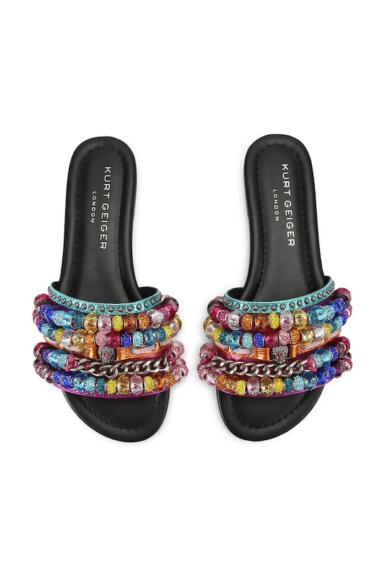 Kurt Geiger London klapki damskie Southbank Beaded 4725469609 czarny SS26