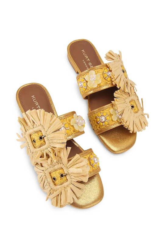 Kurt Geiger London klapki damskie Raffia Buckle Flat Sdl 5588093999 beżowy SS26