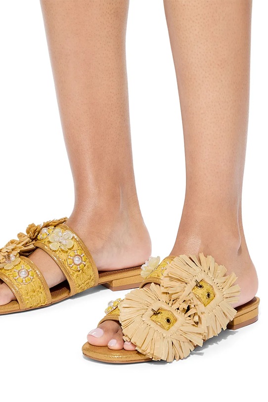 Kurt Geiger London klapki damskie Raffia Buckle Flat Sdl 5588093999