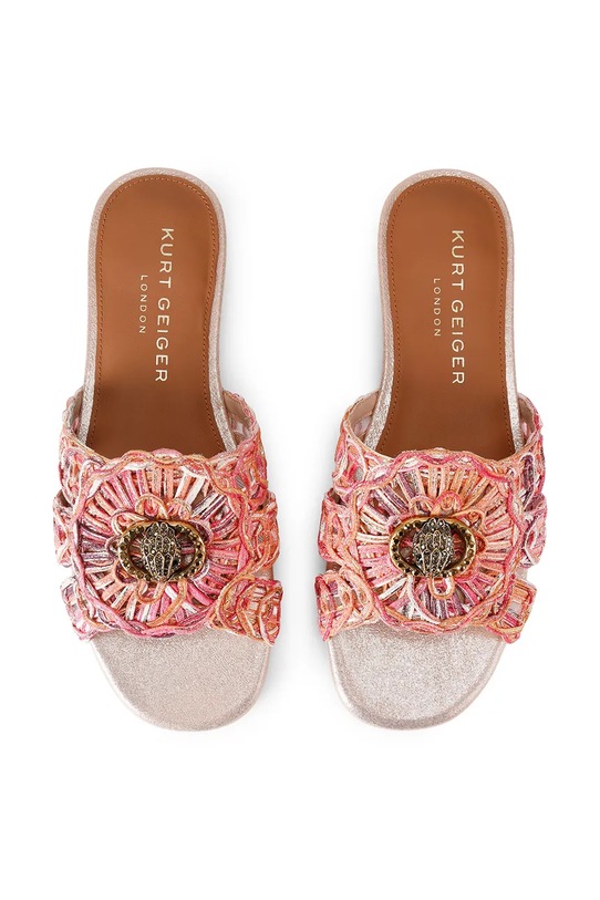 Kurt Geiger London klapki damskie Chelsea Woven Flat Sdl 5600557999 pomarańczowy SS26