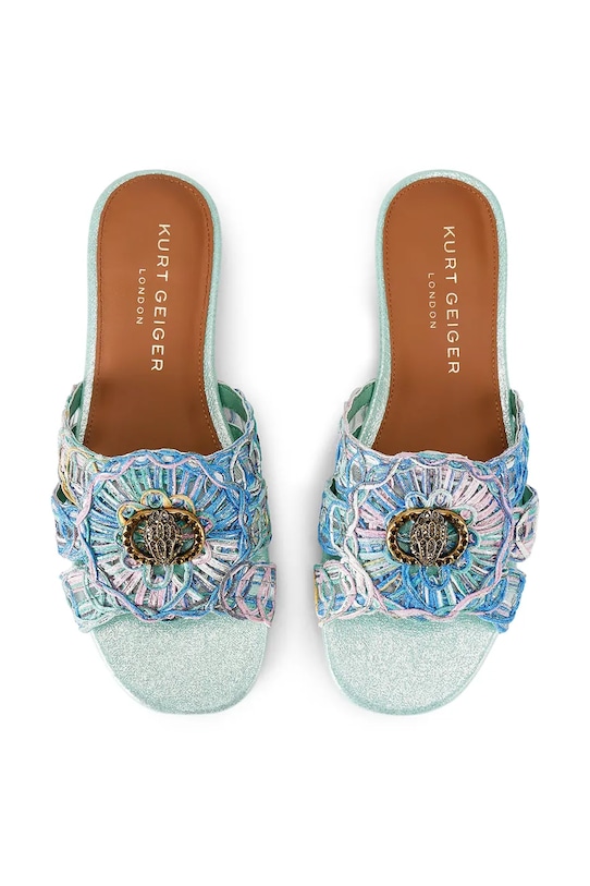Kurt Geiger London dámske šľapky Chelsea Woven Flat Sdl 5600589999 tyrkysová SS26