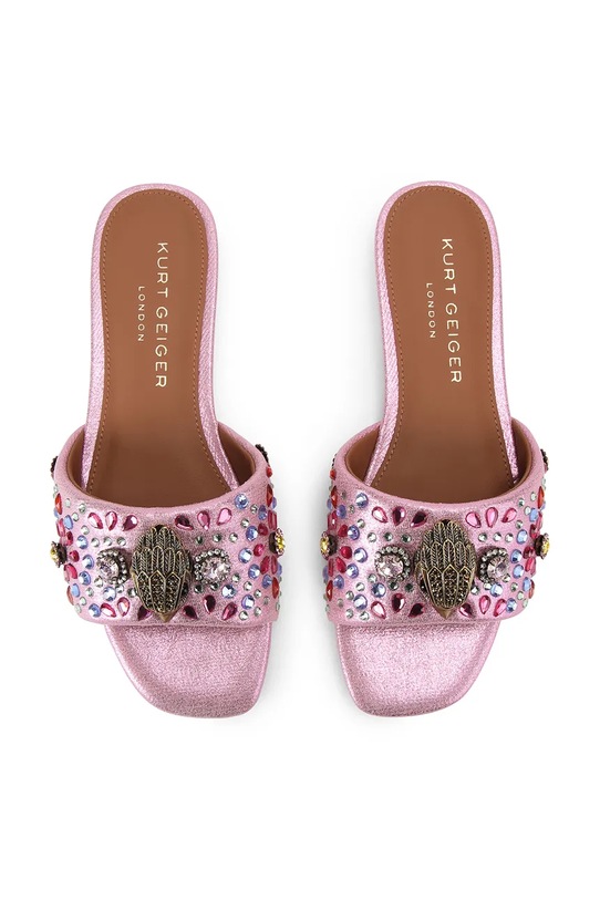 Kurt Geiger London klapki damskie Kensington Flat Sandal 8496157609 różowy SS26
