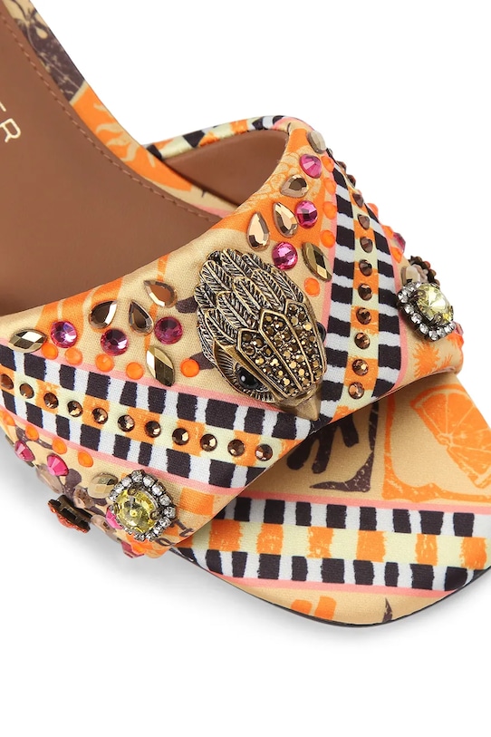 Kurt Geiger London klapki damskie Kensington Flat Sandal żółty 8496194609