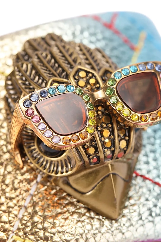 Kurt Geiger London klapki na płaskim obcasie damskie skórzane Kensington Flat Sandal 8496199119 pomarańczowy