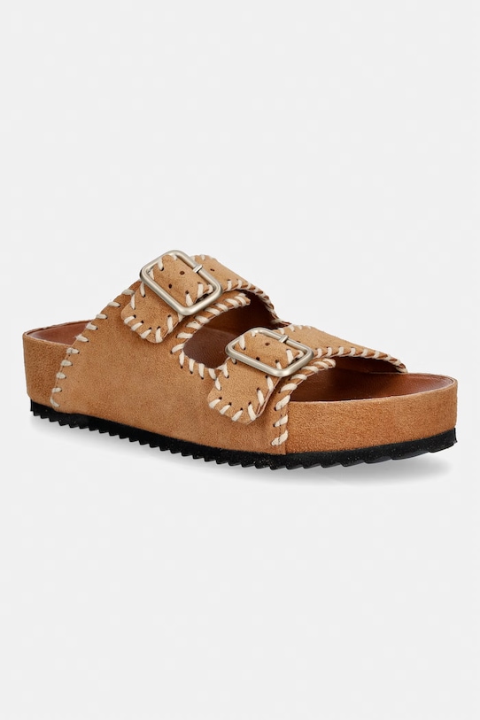 Verbenas ciabatte slide da donna in scamoscio ELENA SERRAJE PASADO marrone 3001870718.SETTER