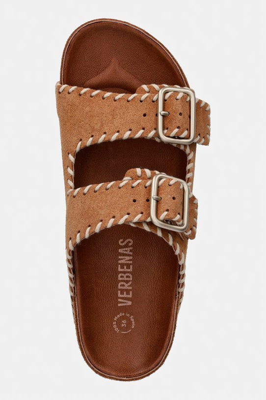 Verbenas ciabatte slide da donna in scamoscio ELENA SERRAJE PASADO marrone 3001870718.SETTER