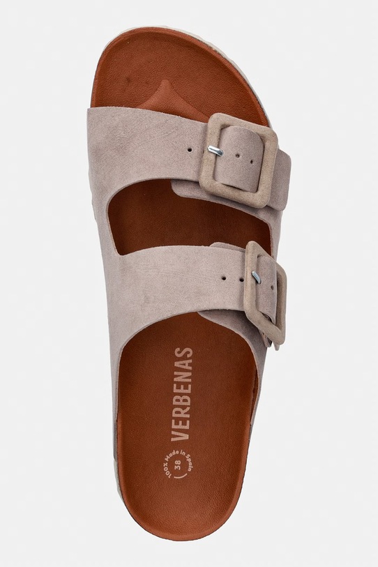 Verbenas klapki damskie zamszowe RANDEL VELOUR beżowy 3301870268.PIEDRA