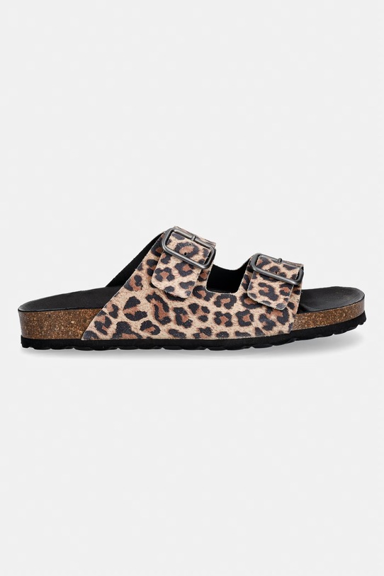 Verbenas natikače s otvorenim prstima ženske od brušene kože RANDEL LEO 3301870889.CAMEL smeđa SS26