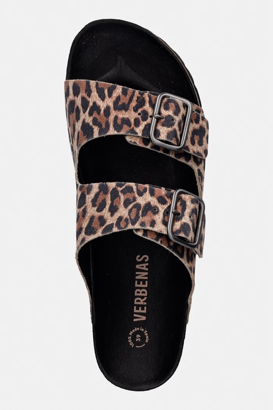 Verbenas natikače s otvorenim prstima ženske od brušene kože RANDEL LEO smeđa 3301870889.CAMEL