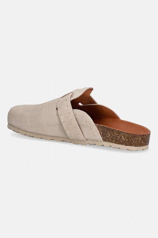 Obuća Verbenas natikače za žene od brušene kože ROE SERRAJE TACHAS 3302400041.CRUDO bež