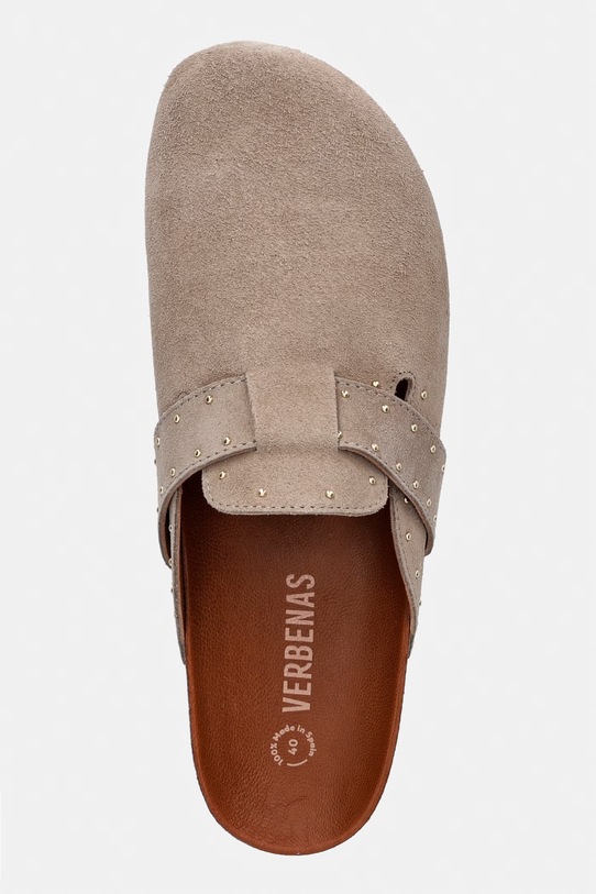 Verbenas ciabatte slide da donna in scamoscio ROE SERRAJE TACHAS beige 3302400041.PIEDRA