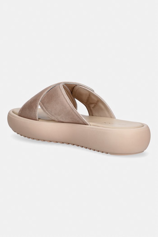 Boty Baldinini pantofle na platformě dámské semišové D6E118P1CAMO.7890 béžová