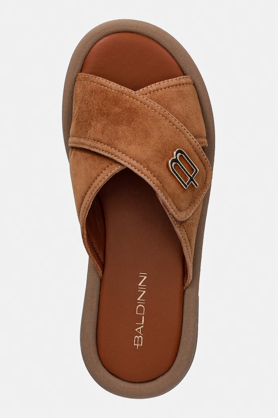 Baldinini σαγιονάρες γυναικείες σουέτ καφέ D6E119P1CAMO.4060