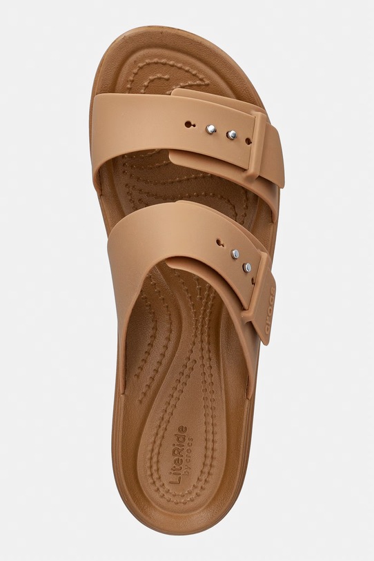 Crocs Brooklyn klapki na platformie damskie brązowy 207431.2HI