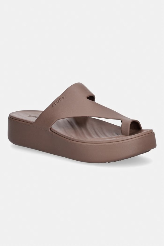 Crocs Getaway Platform Toe Loop klapki damskie brązowy 210834.0LF