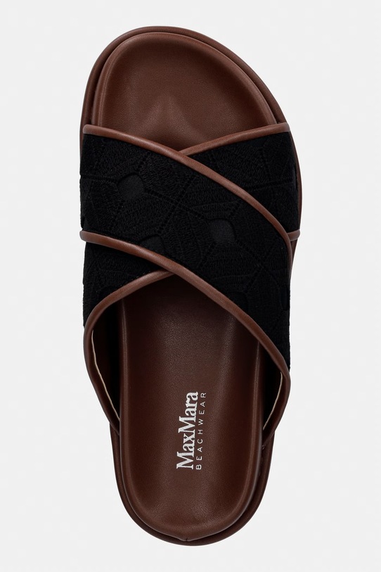 Max Mara Beachwear klapki damskie Bchpeonie czarny 2616521019600.BLACK