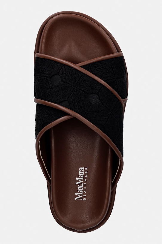 Max Mara Beachwear klapki damskie Bchpeonie czarny 2616521019600.BLACK