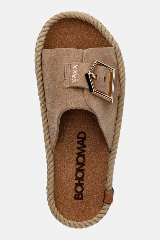 Bohonomad klapki damskie zamszowe CORSICA beżowy COR.12