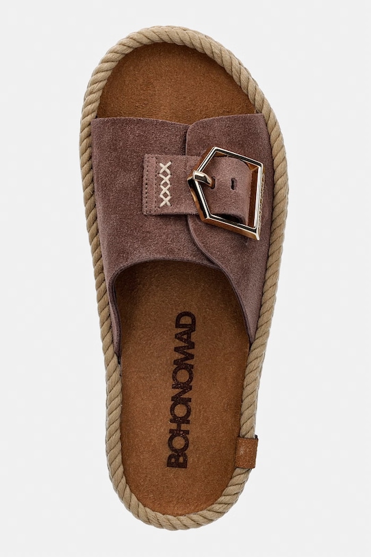 Bohonomad klapki damskie zamszowe CORSICA brązowy COR.12